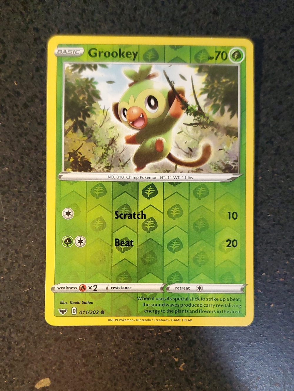 Grookey Trading Card - Green